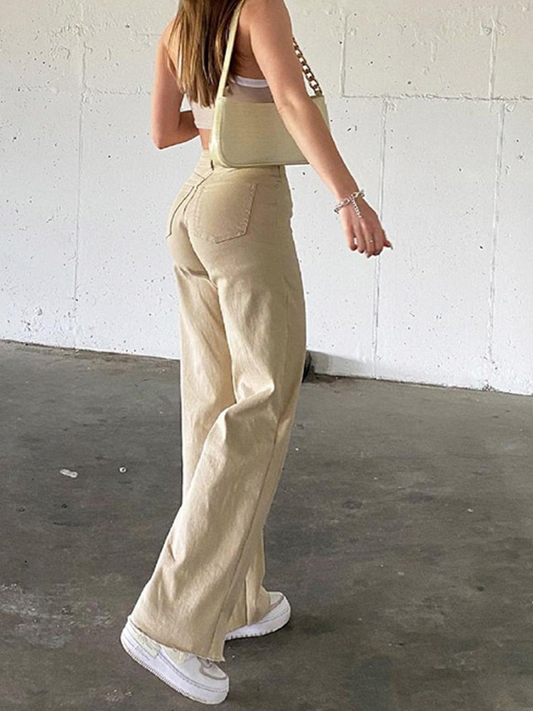 High Waist Khaki Pants